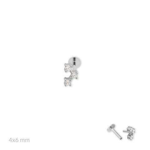 Srebrny piercing 153595